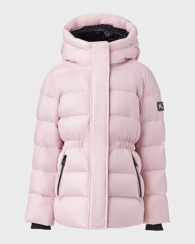 Girl's Alannis Logo-Patch Medium Down Parka, Size 8-14